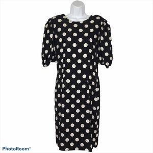 Vintage Patrick Polka-Dot Silk Dress.